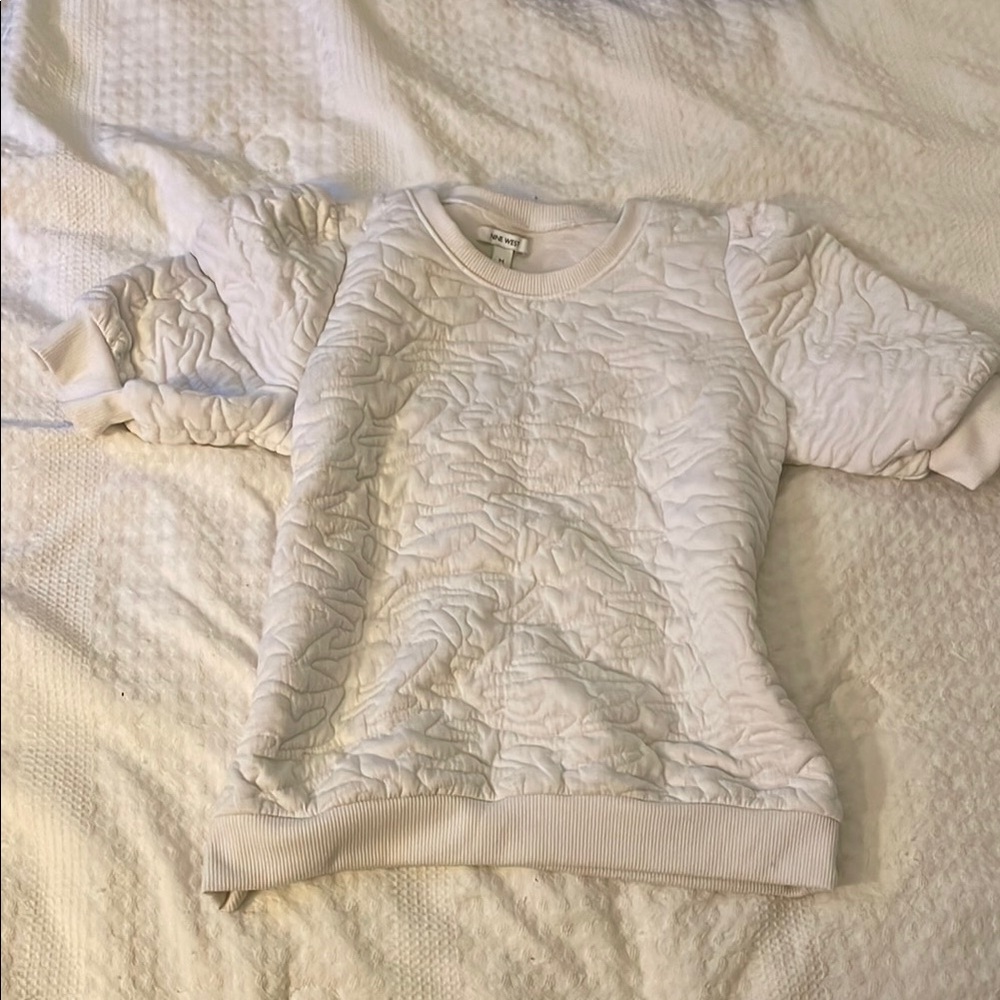 Nine West Cream Textured Blouse